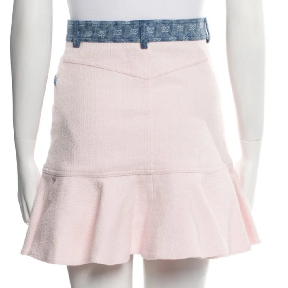 Sandro denim and pink tweed skirt nwt XS - Picture 8 of 13